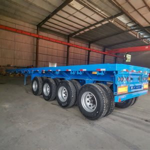 4 Axle Semi Truck Flatbed Trailer
