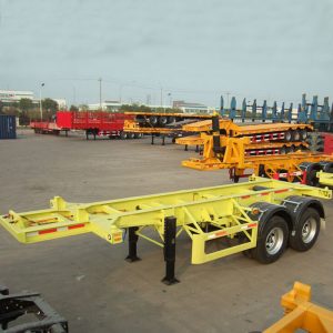 Skeletal Container Semi Trailer Steel 2 Axle