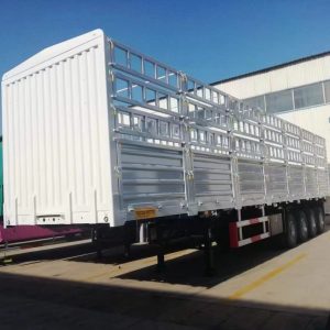 4 Axle 80-Ton Cargo Steel Fence Semi Trailer