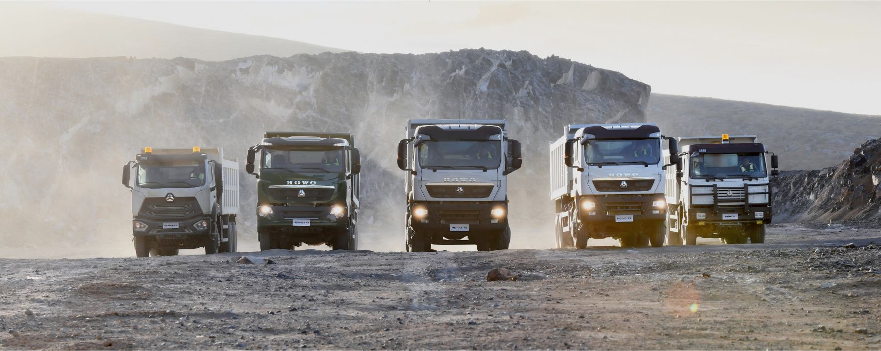Africa mining tractor truck and semi trailer combination testing for heavy haulage transportation