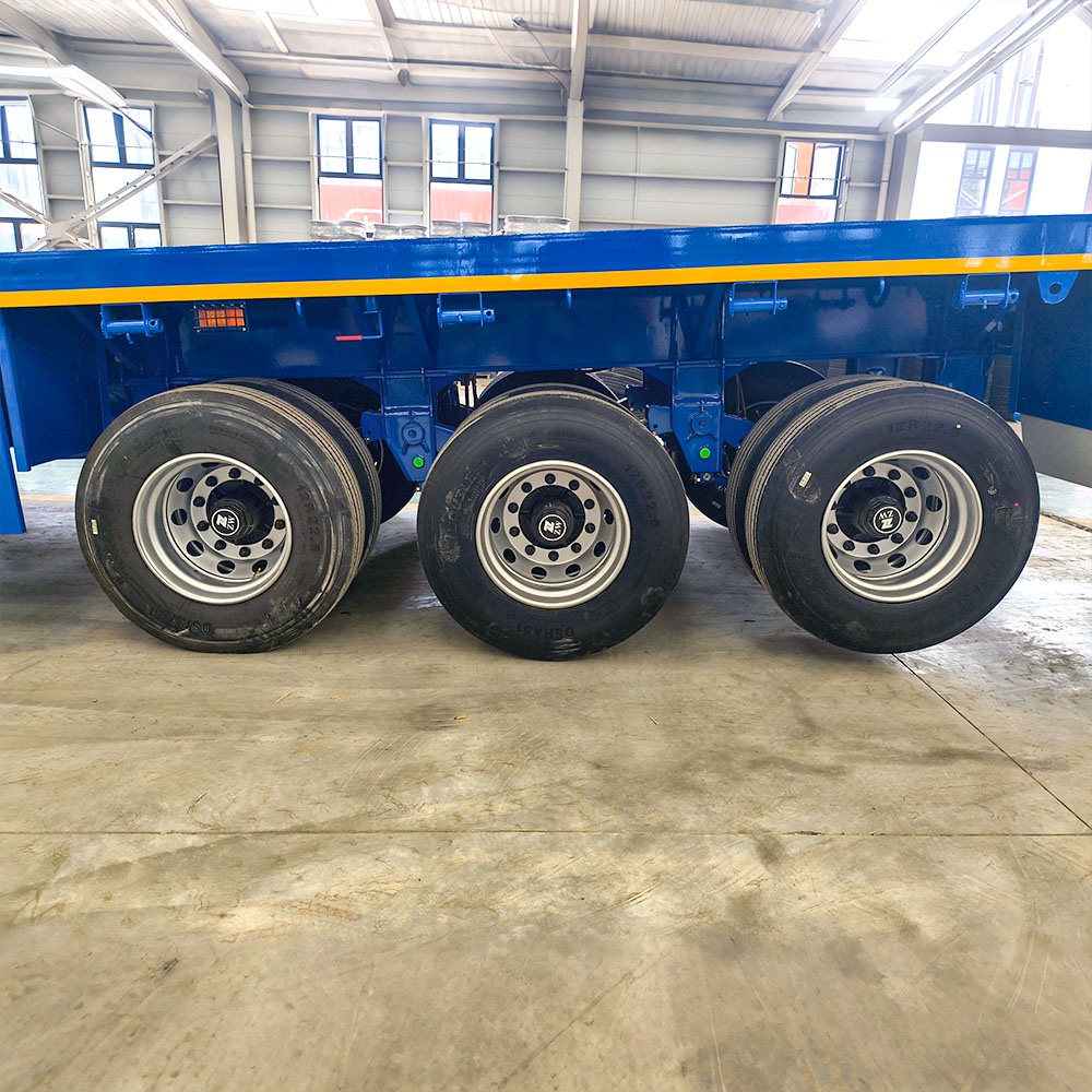 Tri Axle Flatbed Semi Trailer for Logistics and Mining