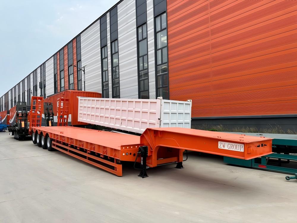 4 axle lowbed semi trailer