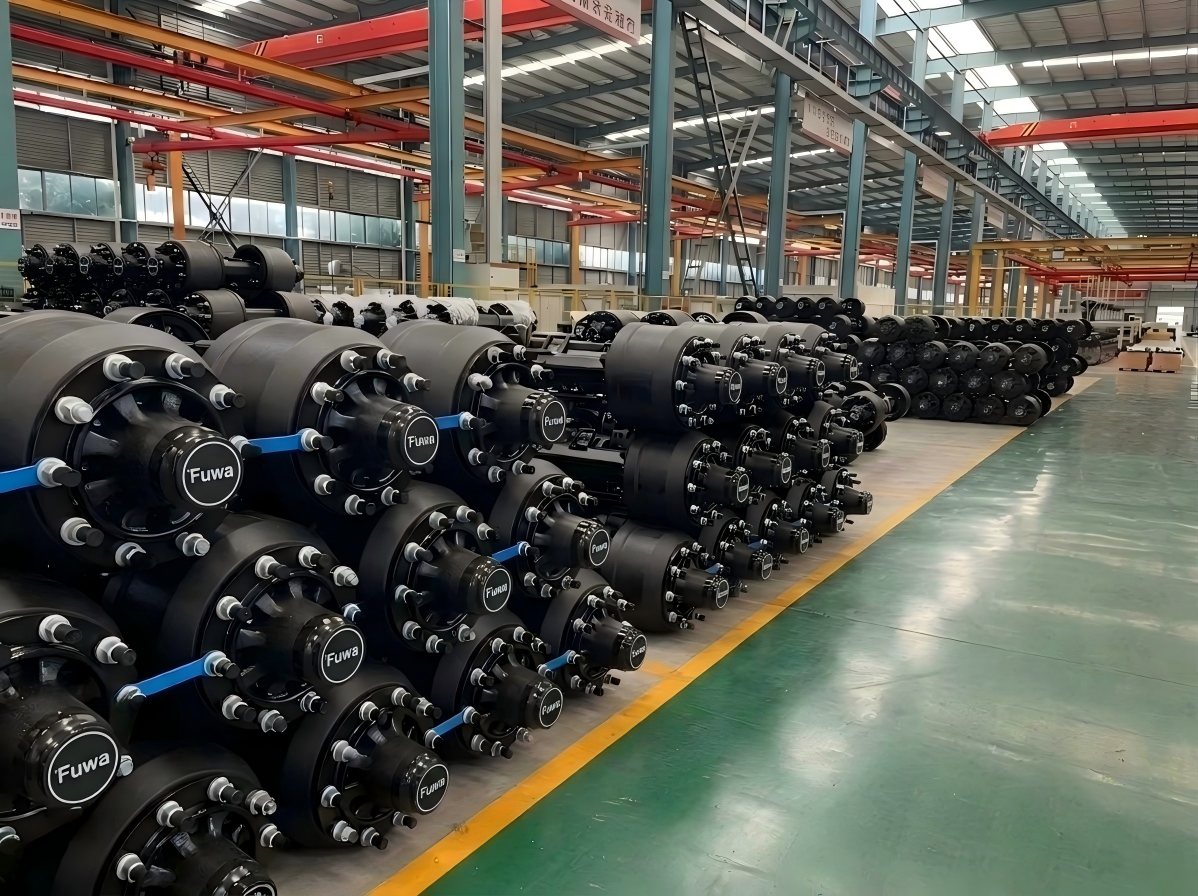 Genuine FUWA 16T Heavy Duty Axle Assembly for Lowbed Semi Trailer